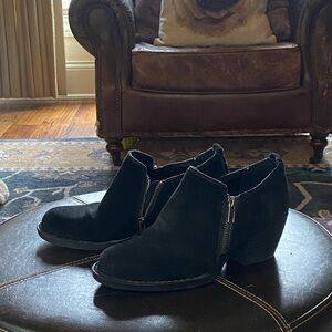 Born Black Suede Ankle Booties